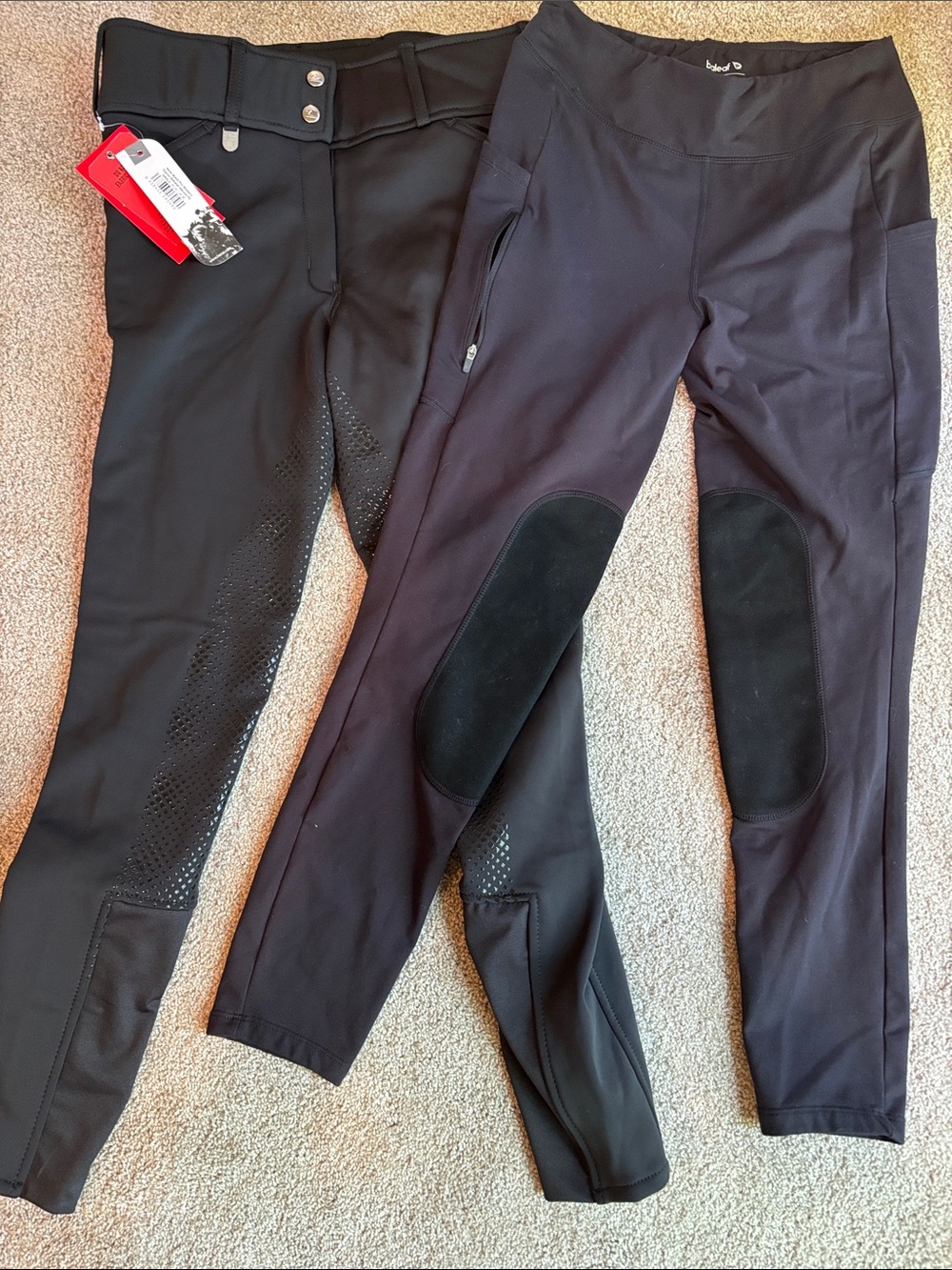 Women's Black Performance Riding Tights - Set